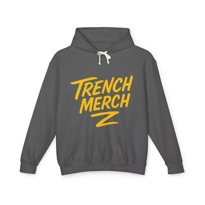 Trench Merch Unisex Lightweight Hooded Sweatshirt, Casual Streetwear, Spring Fashion, Gift for Friends, Layering Essential, Trendy Outfit