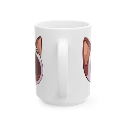 POPCAT Emoji Ceramic Mug - Playful Gift for Cat Lovers, Coffee or Tea Mug, Fun Kitchen Decor, Unique Birthday Present, Animal [...]