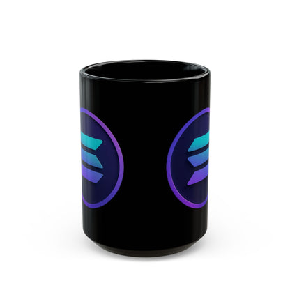 Stylish Solana Black Mug with Gradient Design - Perfect Gift for Coffee Lovers, Home Decor, Office Mug, Collectible, Holiday Gift