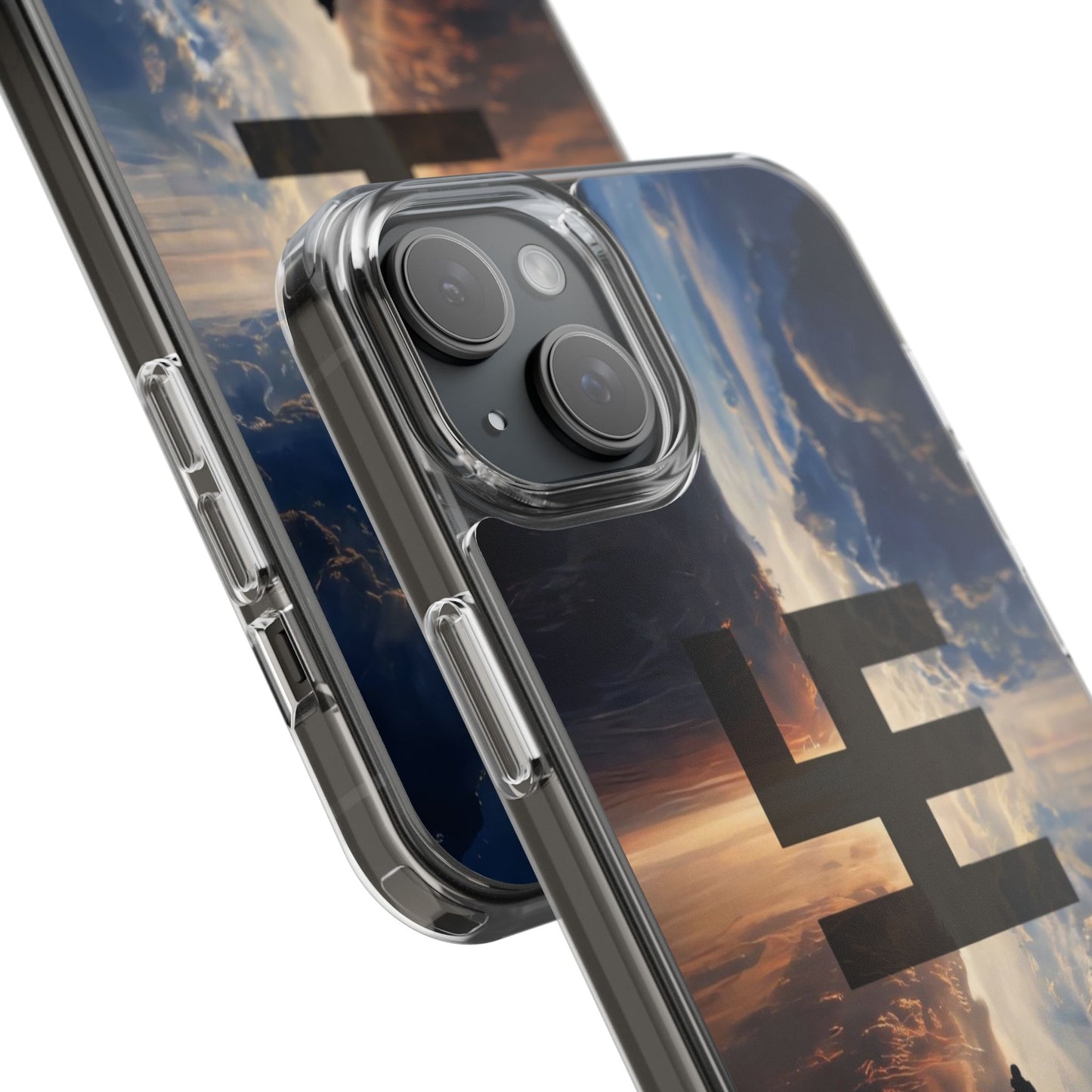 Swasticoin Nature-Themed Clear Phone Case, Unique Phone Cover with Scenic Design, Eco-Friendly Protection, Gift for Travelers, Custom Phone Accessory