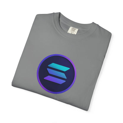 Solana Stylish Garment-Dyed T-Shirt with Colorful Logo, Trendy Graphic Tee, Casual Wear, Everyday Comfort, Perfect Gift Idea