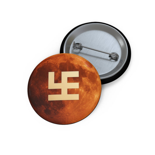 Swasticoin Custom Moon Phase Pin Buttons | Unique Badges for Jackets, Bags, Gifts, Festivals, Collectors
