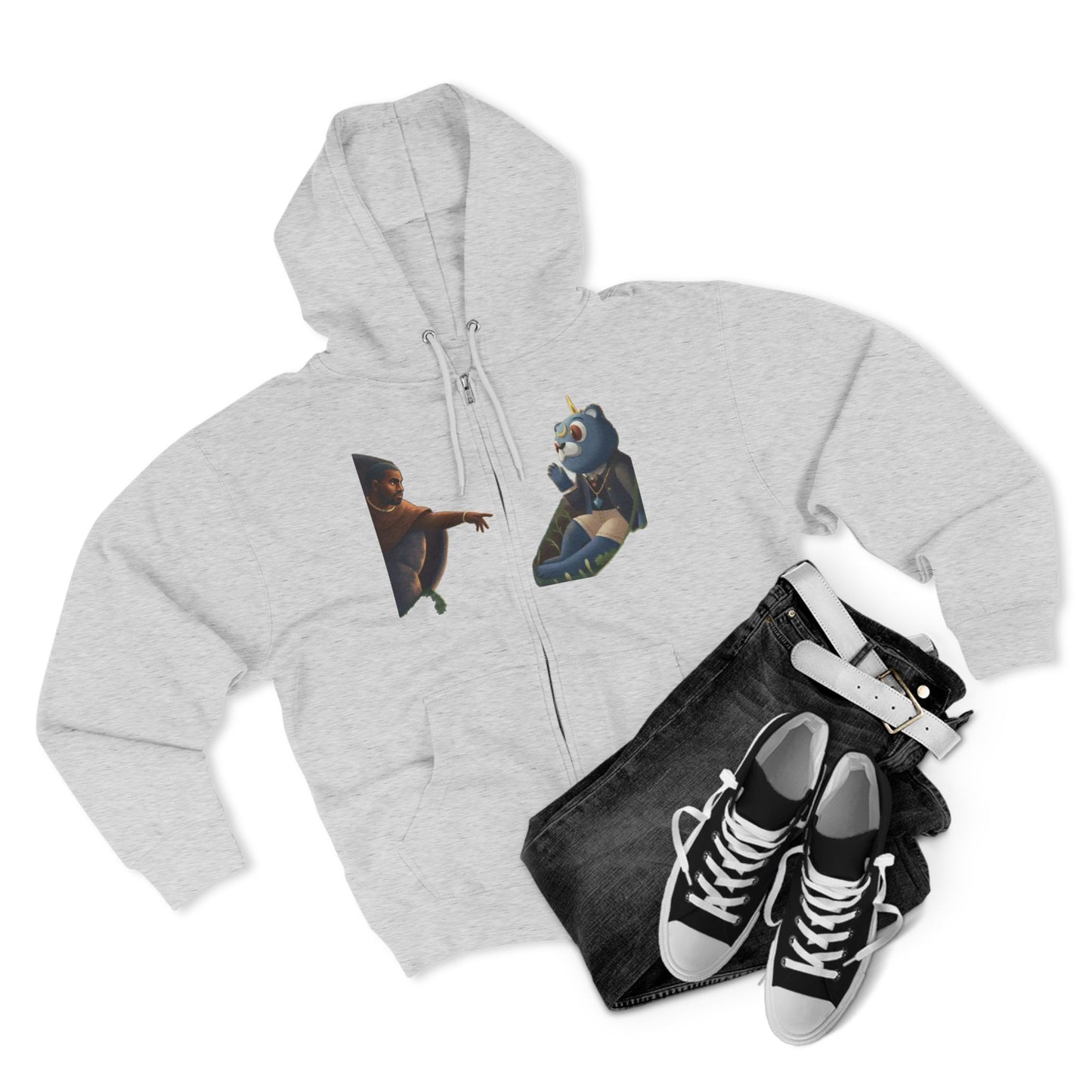 4NBT Unisex Graphic Zip Hoodie with Unique Designs, Cozy Casual Wear, Perfect Gift for Friends, Streetwear Essentials, Unisex Fashion Item