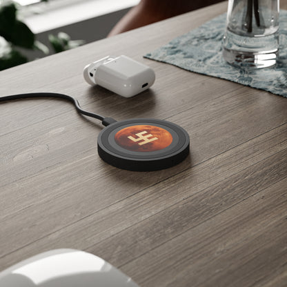 Swasticoin Moon Phase Wireless Charging Pad, Unique Tech Gift, Minimalist Desk Decor, Modern Home Office Accessory, Perfect for Any Occasion