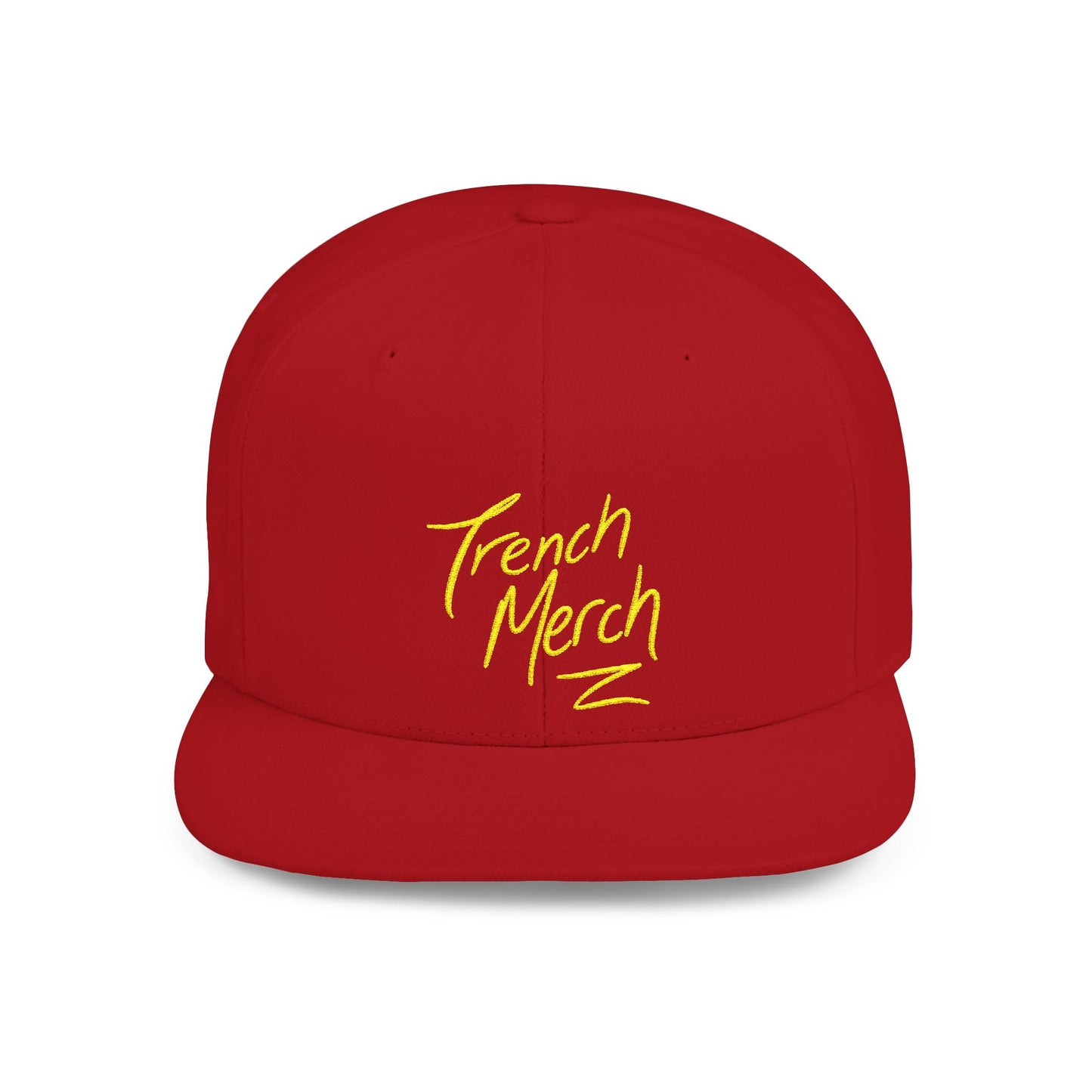 Trench Merch Trendy Flat Bill Snapback Hat, Cool Streetwear Cap for Casual Outings, Outdoor Events, Festivals, Unique Gift for Hip-Hop Fans