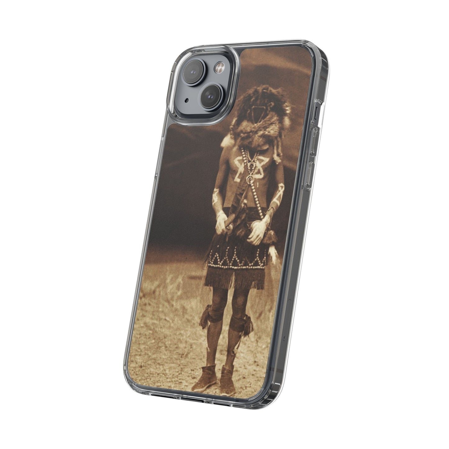 Vintage Spirit Animal Clear Phone Case, Eco-Friendly Cell Phone Cover, Unique Gift for Nature Lovers, Boho Style Mobile Accessory, [...]