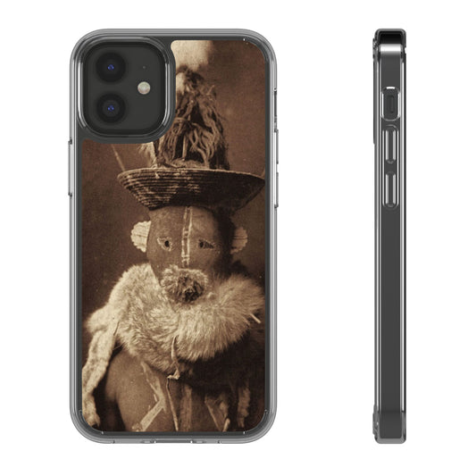 Yei Vintage Ethnic Clear Phone Case, Unique Phone Protector, Bohemian iPhone Case, Artistic Clear Cover, Cultural Phone Accessory