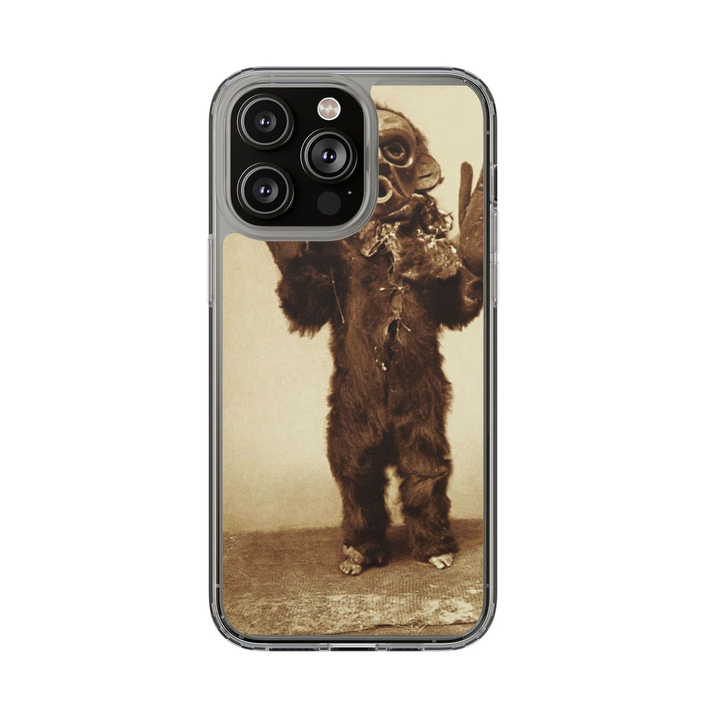 Yei Vintage Monster Clear Phone Case, Unique Phone Cover, Halloween Gift, Retro Style Case, Fun Accessories