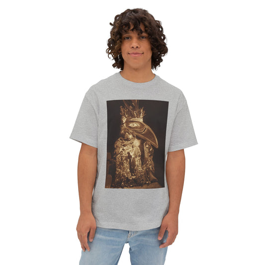 Yei Artistic Oversized Boxy Tee - Unique Graphic Tee, Statement Shirt, Casual Wear, Gift for Art Lovers, Trendy Streetwear
