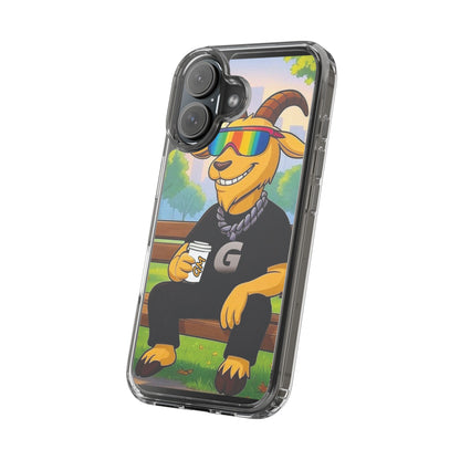 Vibrant Goat Clear Phone Case, Fun Smartphone Cover, Animal Lover Gift, Stylish Tech Accessory, Unique Phone Protection