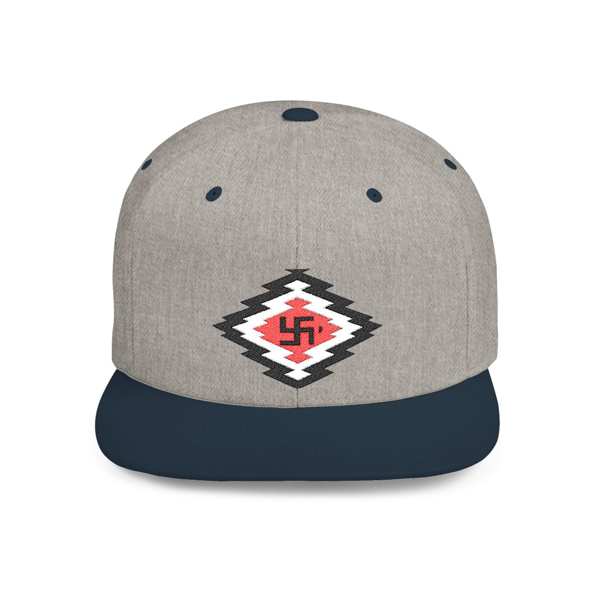 Ye-I Whirling Log. Trendy Flat Bill Snapback Cap with Geometric Design | Stylish Hats for Men & Women, Streetwear Accessory, Summer Fashion