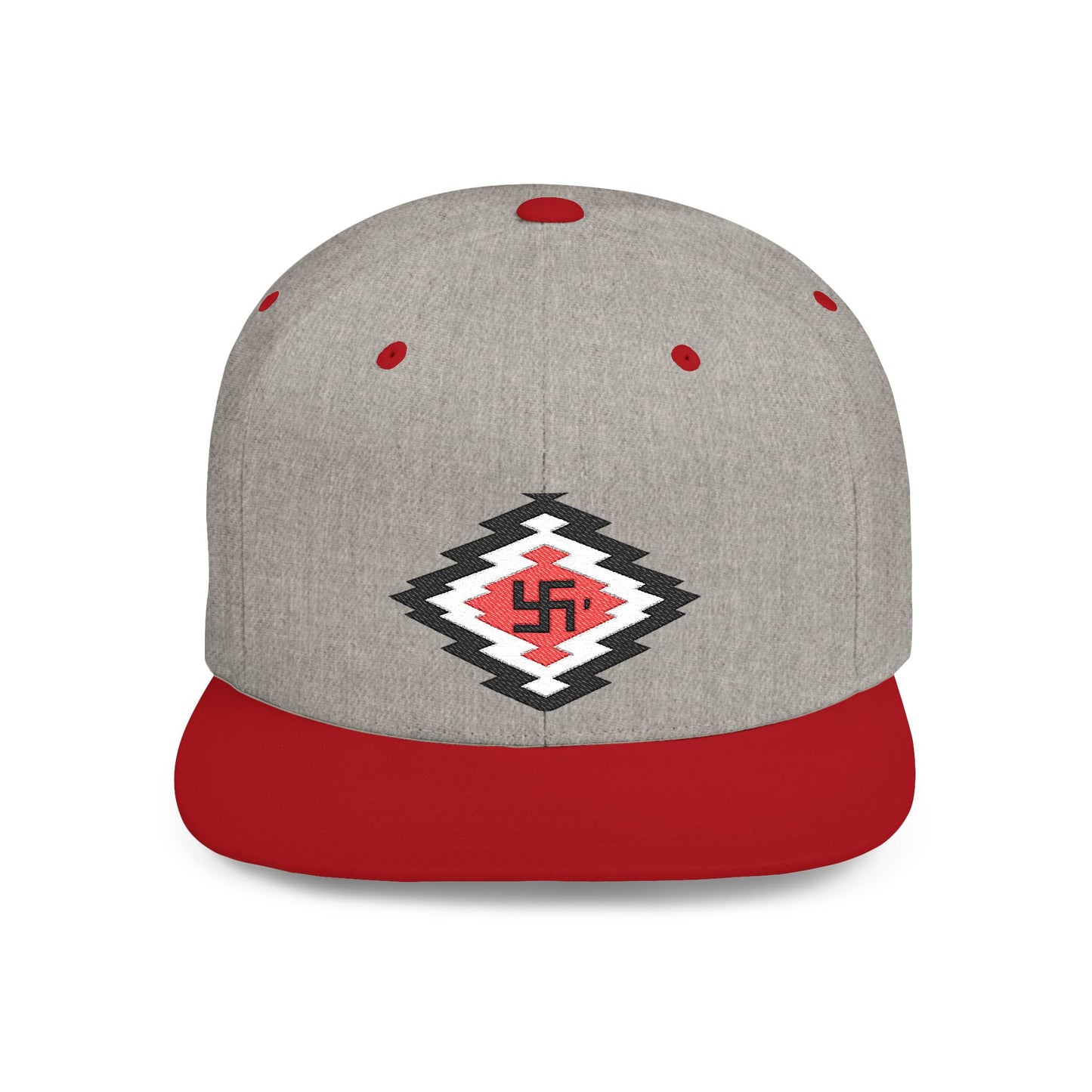 Ye-I Whirling Log. Trendy Flat Bill Snapback Cap with Geometric Design | Stylish Hats for Men & Women, Streetwear Accessory, Summer Fashion