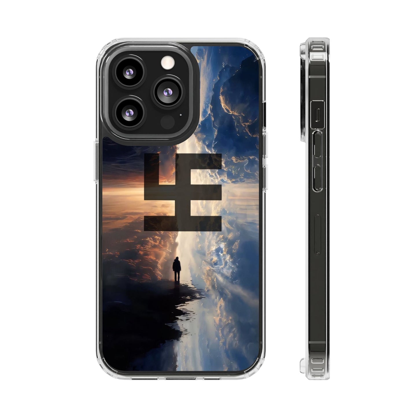 Swasticoin Nature-Themed Clear Phone Case, Unique Phone Cover with Scenic Design, Eco-Friendly Protection, Gift for Travelers, Custom Phone Accessory