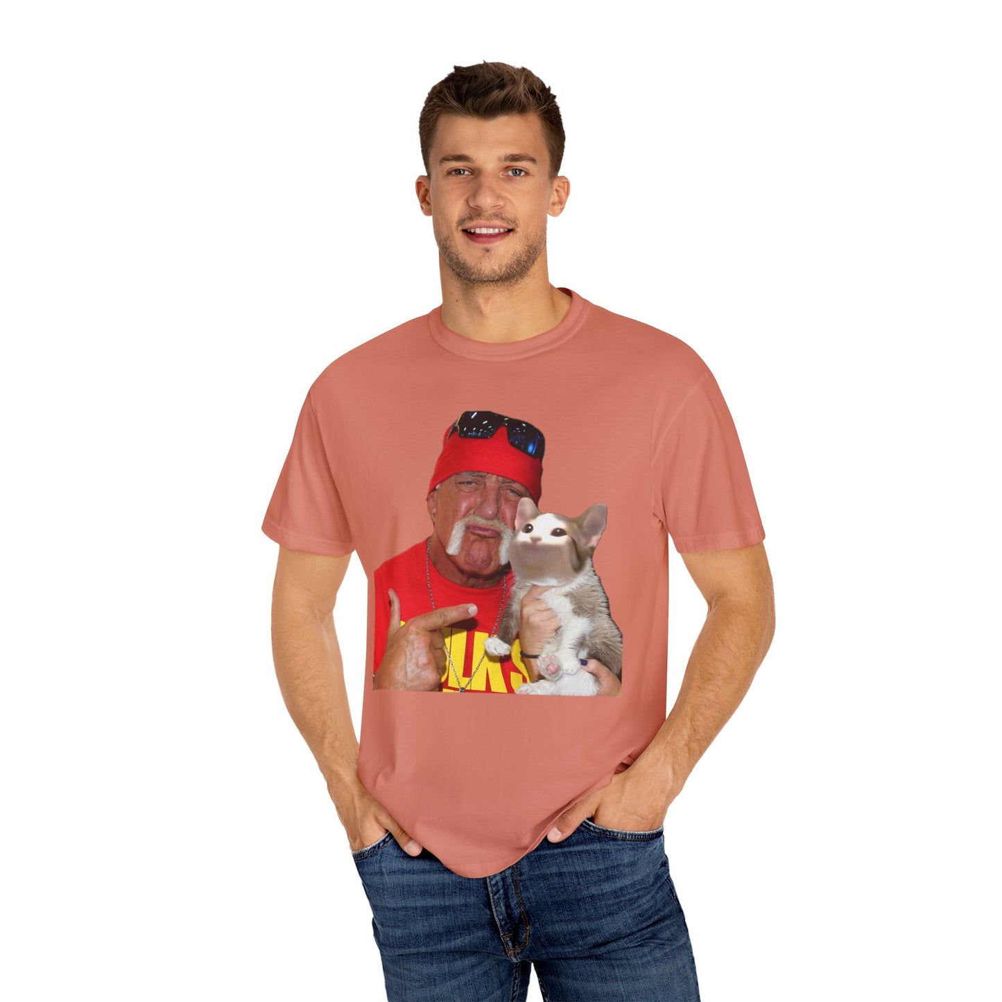 POPCAT Hilarious Unisex T-Shirt: Perfect for Dads, Pet Lovers, Gifts, Funny Apparel, Casual Wear, Cat Lovers