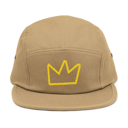 Trench Merch Embroidered 5 Panel Cap with Crown Design - Casual Streetwear Hat, Summer Accessory, Gift for Him/Her, Festival Headwear, Unisex Cap