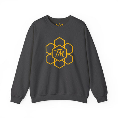 Trench Merch Stylish Honeycomb Crewneck Sweatshirt, Cozy Unisex Sweatshirt, Casual Fall Apparel, Gift for Honey Lovers, Trendy Weekend Wear