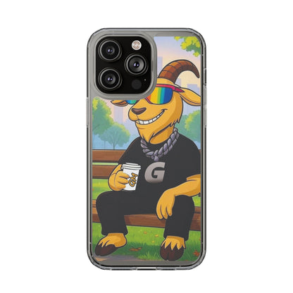 Vibrant Goat Clear Phone Case, Fun Smartphone Cover, Animal Lover Gift, Stylish Tech Accessory, Unique Phone Protection