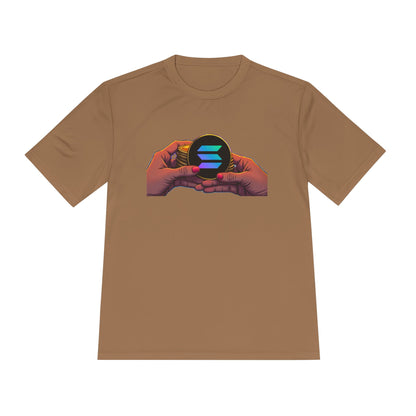 Unisex Moisture Wicking Tee featuring SOLANA & YZY designs, Perfect for Athletes, Casual Wear, Fitness Goals, Everyday Use, Sports Events
