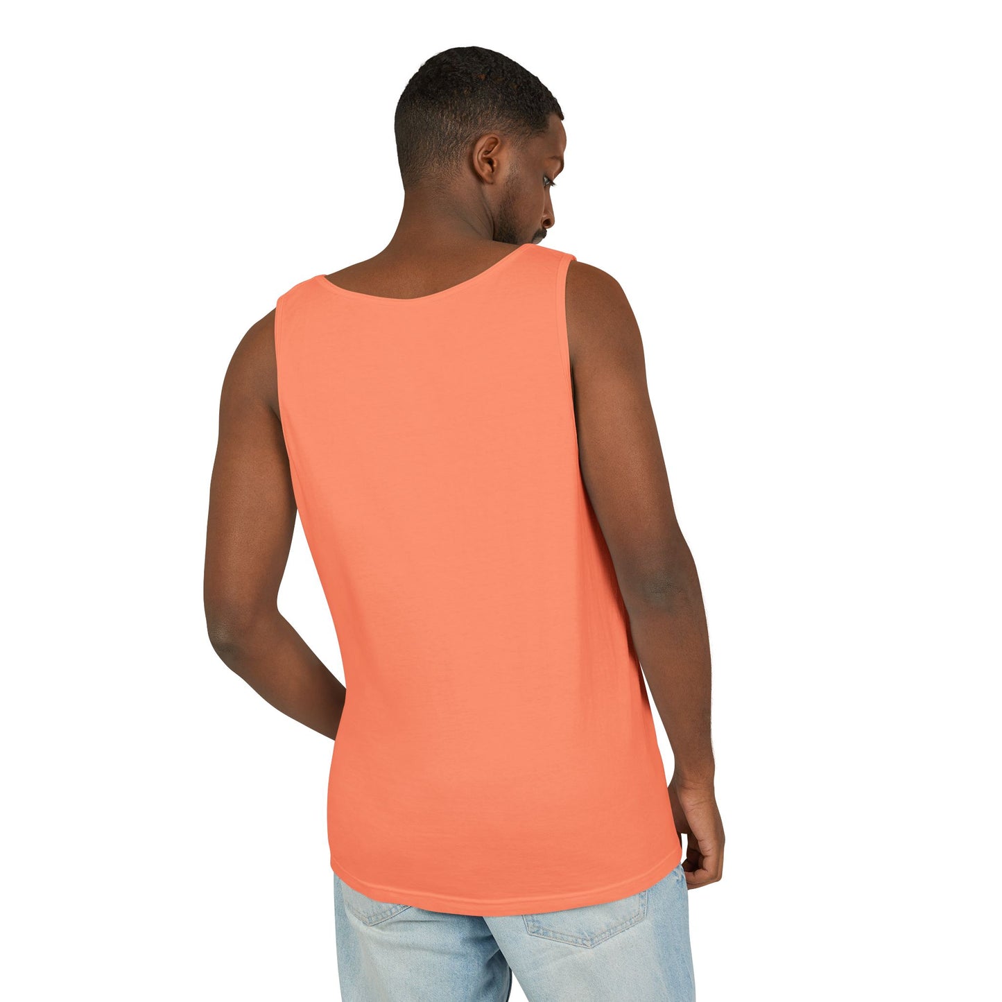Unisex Garment-Dyed Tank Top with 4NBT Design, Summer Apparel, Casual Wear, Gift for Friends, Individual Expression Top
