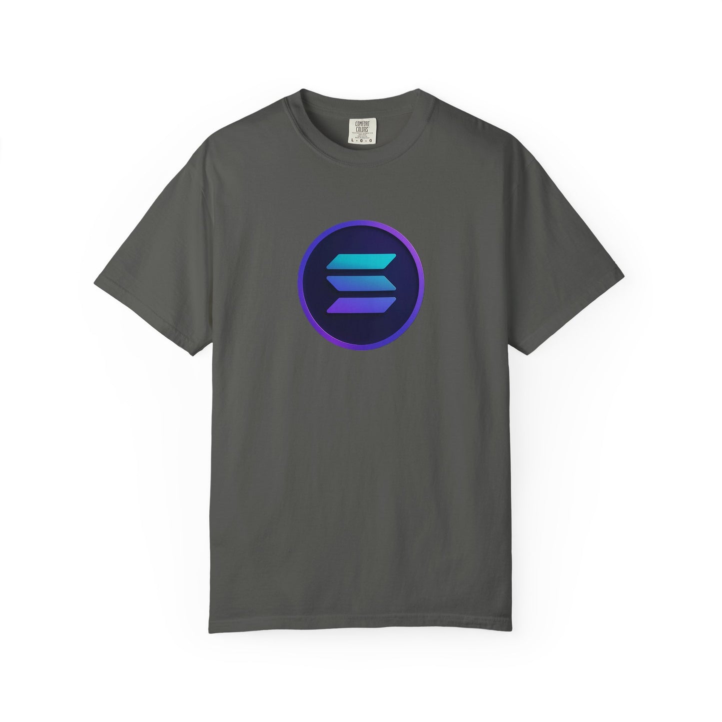 Solana Stylish Garment-Dyed T-Shirt with Colorful Logo, Trendy Graphic Tee, Casual Wear, Everyday Comfort, Perfect Gift Idea