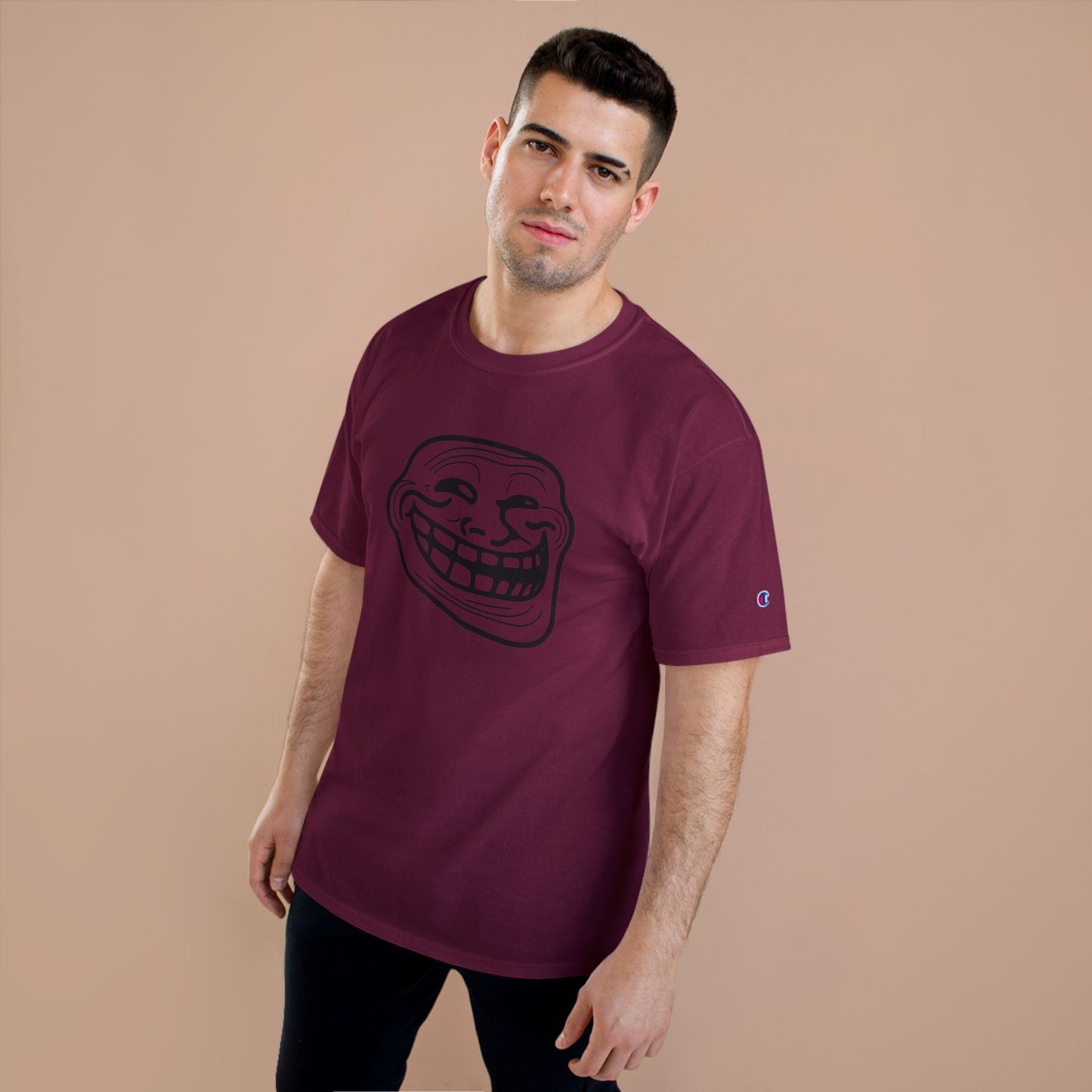 TROLL Funny Meme Champion T-Shirt, Humor Shirt, Gift for Gamers, Casual Wear, Laughing Face Tee, Perfect for Parties