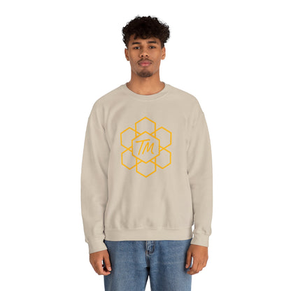 Trench Merch Stylish Honeycomb Crewneck Sweatshirt, Cozy Unisex Sweatshirt, Casual Fall Apparel, Gift for Honey Lovers, Trendy Weekend Wear