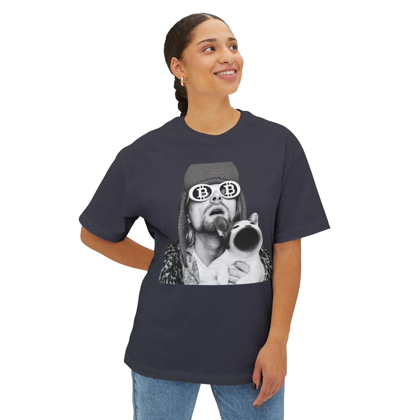 POPCAT Graphic Tee, Relaxed Fashion Top, Unique Gift for Cat Lovers, Funny Statement Shirt, Ideal for Gift Giving