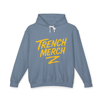 Trench Merch Unisex Lightweight Hooded Sweatshirt, Casual Streetwear, Spring Fashion, Gift for Friends, Layering Essential, Trendy Outfit