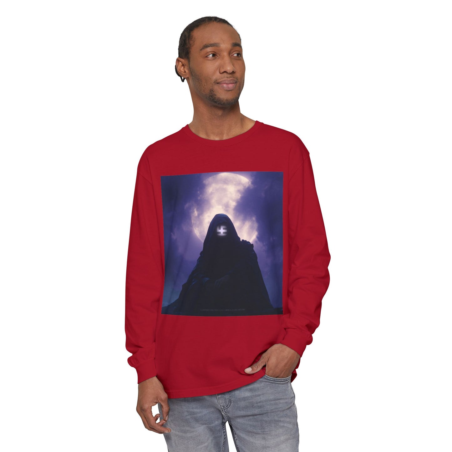 Swasticoin Mystical Mountain Long Sleeve T-Shirt | Unisex Graphic Tee, Trendy Layering Top, Casual Wear, Perfect Gift for Adventurers
