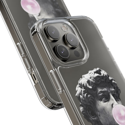 @ye Clear Phone Case with David Statue Design, Modern Phone Accessory for Art Lovers, Unique Gift, Customizable Compatible Soft Case