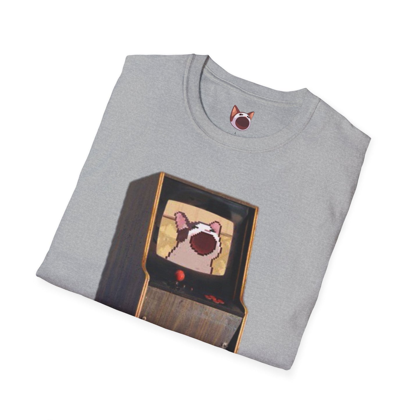 POPCAT Retro Arcade Unisex T-Shirt, Gamer Tee, Vintage Gaming Shirt, Gift for Gamers, Casual Wear