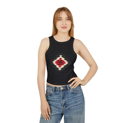 Yei Stylish Women's Crop Tank Top with Aztec Design - Summer Essential, Casual Wear, Beach Outfit, Festival Top, Layering Piece