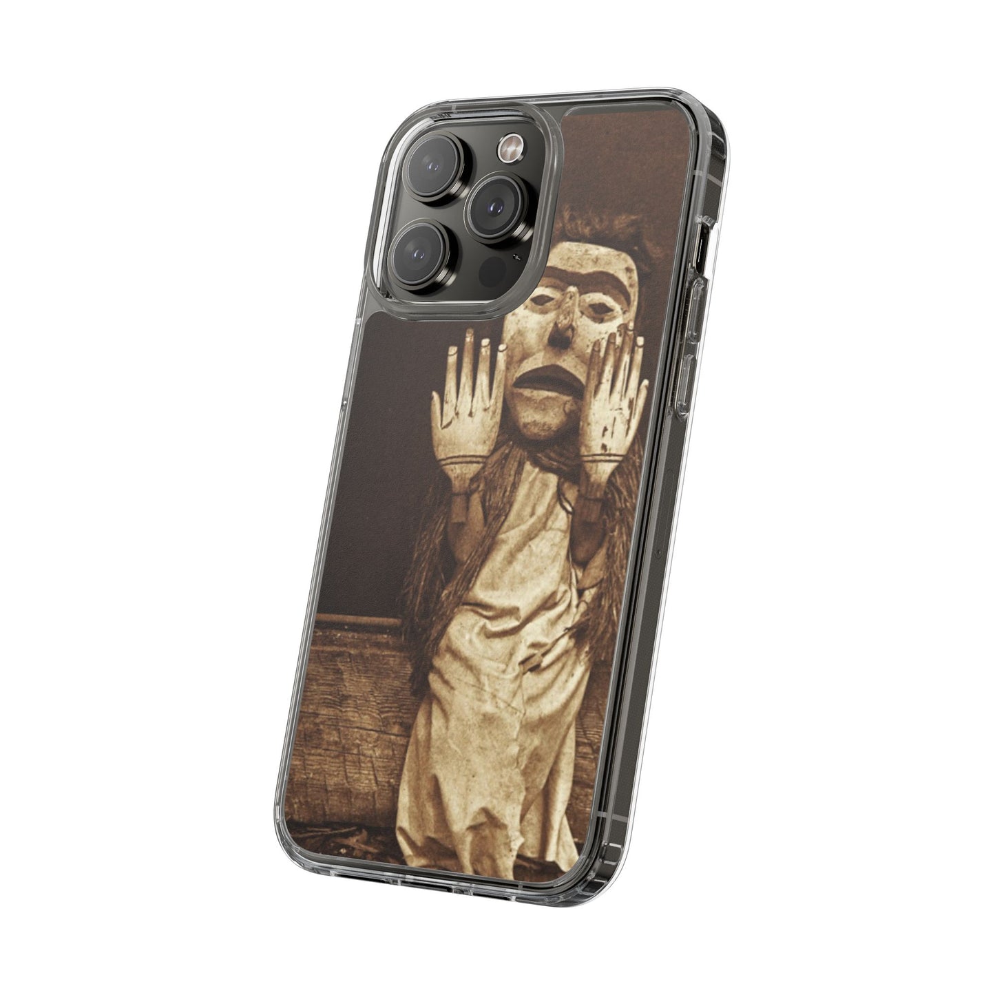 Yei Unique Clear Phone Case with Vintage Puppet Design, Artistic Phone Cover, Retro Style Protection, Gifts for Theater Lovers, Customized [...]