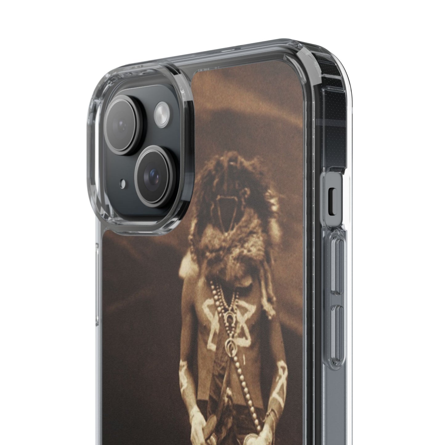 Vintage Spirit Animal Clear Phone Case, Eco-Friendly Cell Phone Cover, Unique Gift for Nature Lovers, Boho Style Mobile Accessory, [...]