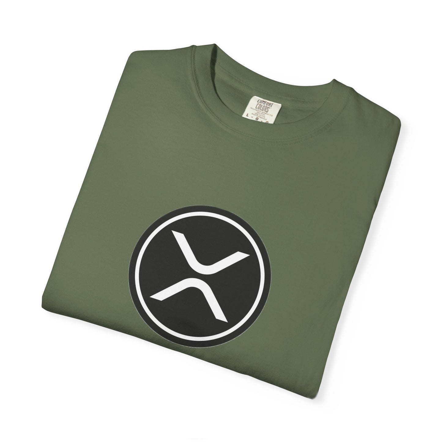 XRP Unisex Garment-Dyed T-Shirt with Minimalist Logo, Stylish Casual Wear, Perfect for Gifts, Everyday Comfort, Cool Streetwear
