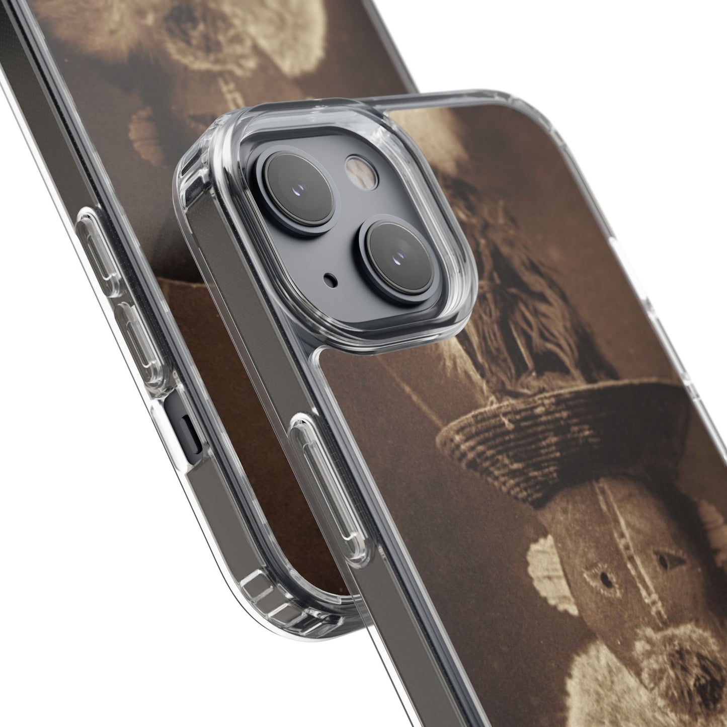 Yei Vintage Ethnic Clear Phone Case, Unique Phone Protector, Bohemian iPhone Case, Artistic Clear Cover, Cultural Phone Accessory