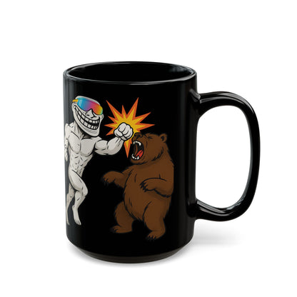 TROLL Bold Graphic Mug, Funny Coffee Cup, Unique Gift for Him, Cartoon Animal Art, Perfect for Birthdays