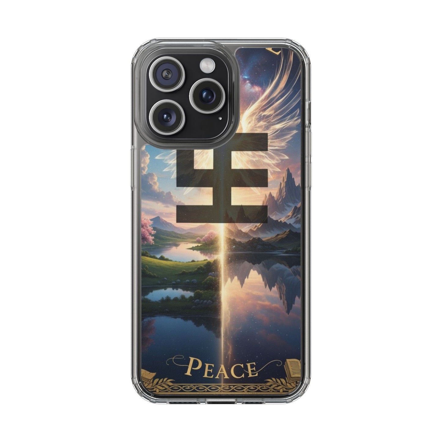 Swasticoin Peaceful Clear Phone Cases, Phone Accessories, Minimalist Design, Nature Lover Gifts, Transparent Phone Cover, Unique Art Case
