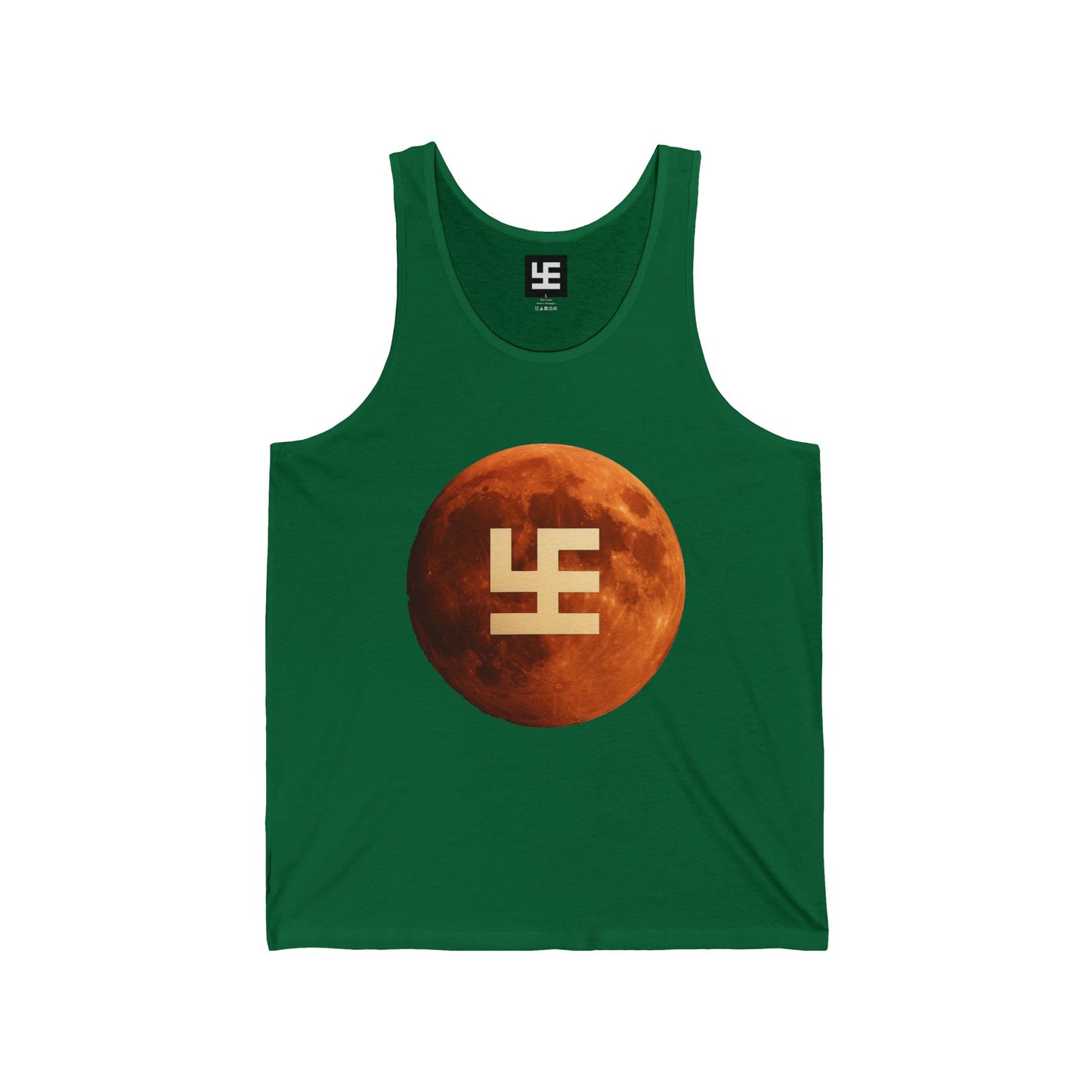 Swasticoin Moon Phase Unisex Jersey Tank | Trendy Moon T-Shirt | Graphic Tee for Parties, Summer Vibes, Festival Wear, Gift Idea