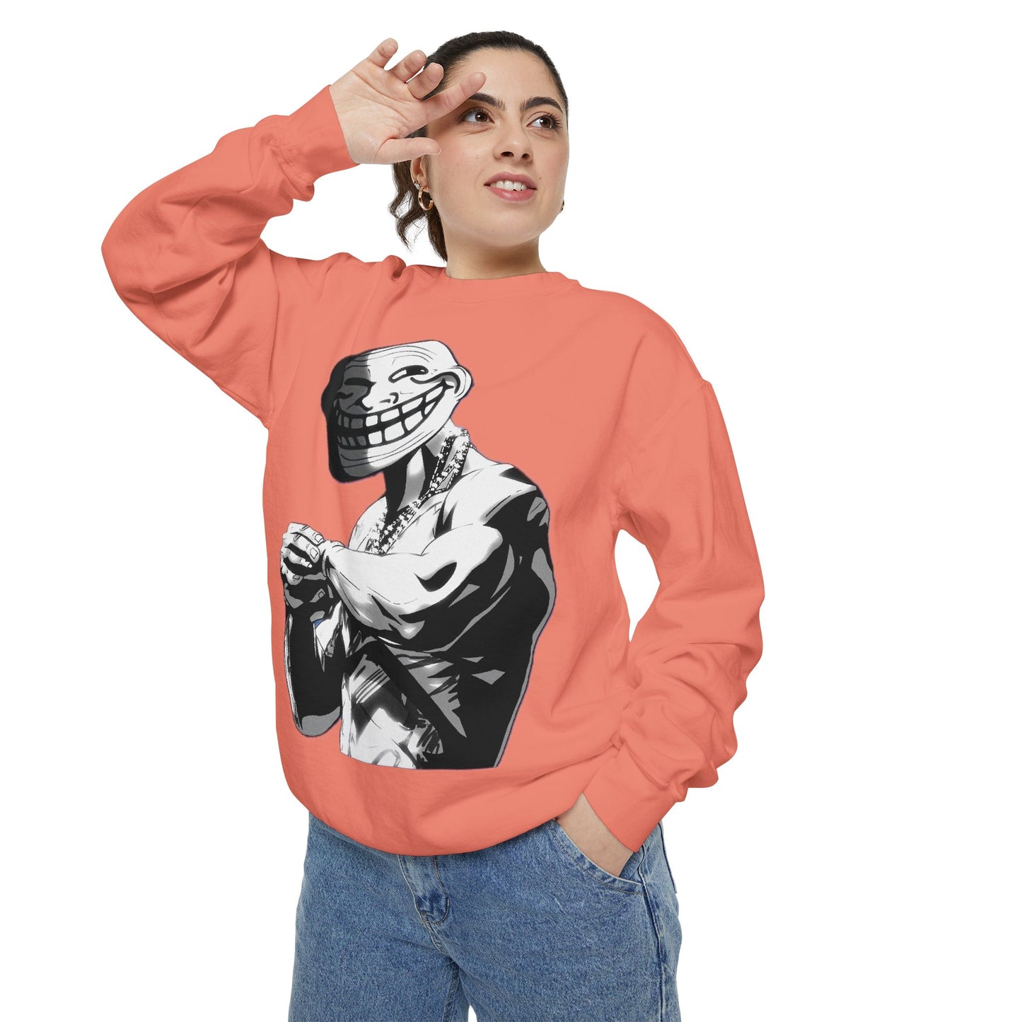 TROLL Stylish Unisex Sweatshirt with Playful Graphic, Trendy Streetwear, Cozy and Casual, Perfect Gift for Any Occasion, Unique Art Design