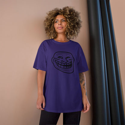 TROLL Funny Meme Champion T-Shirt, Humor Shirt, Gift for Gamers, Casual Wear, Laughing Face Tee, Perfect for Parties