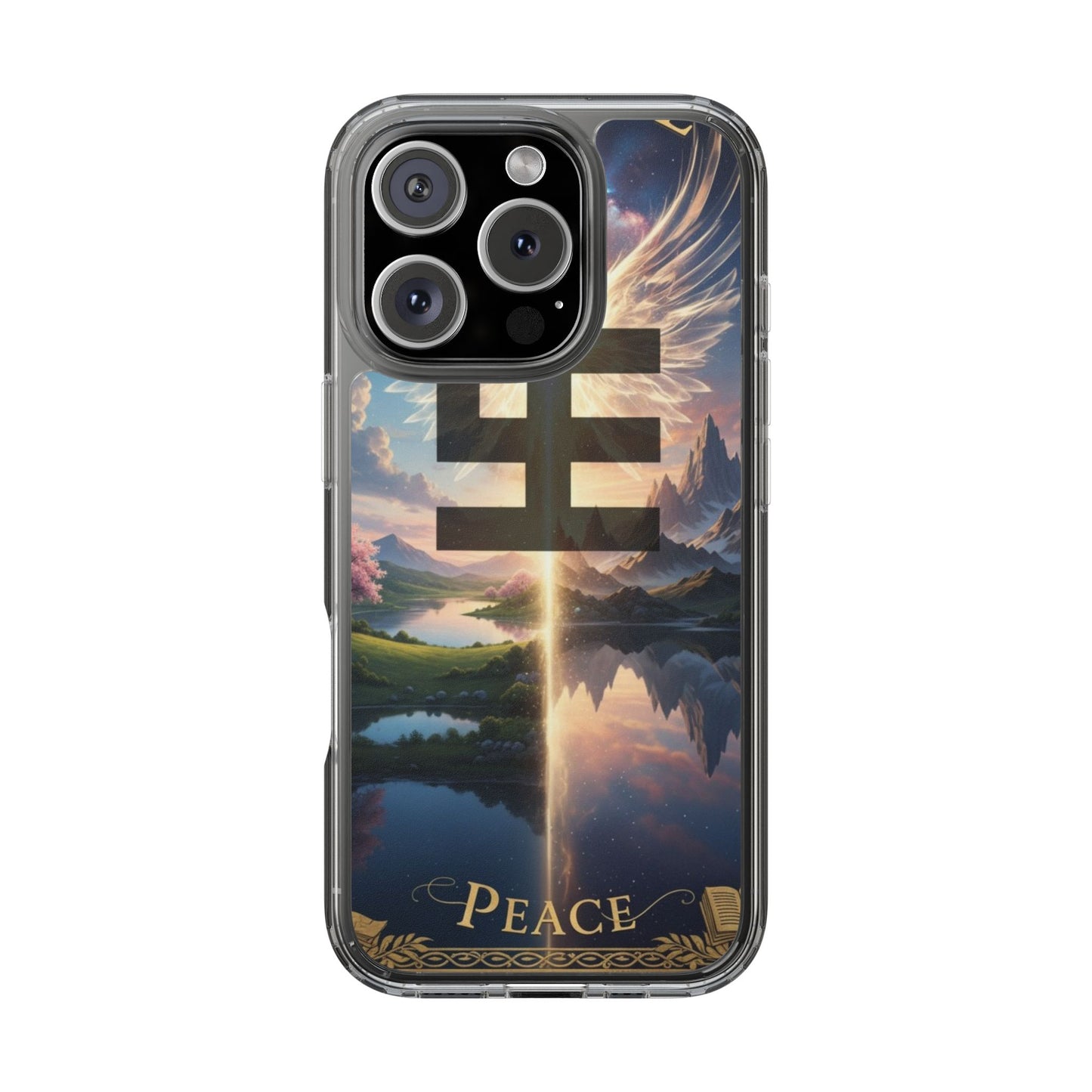 Swasticoin Peaceful Clear Phone Cases, Phone Accessories, Minimalist Design, Nature Lover Gifts, Transparent Phone Cover, Unique Art Case