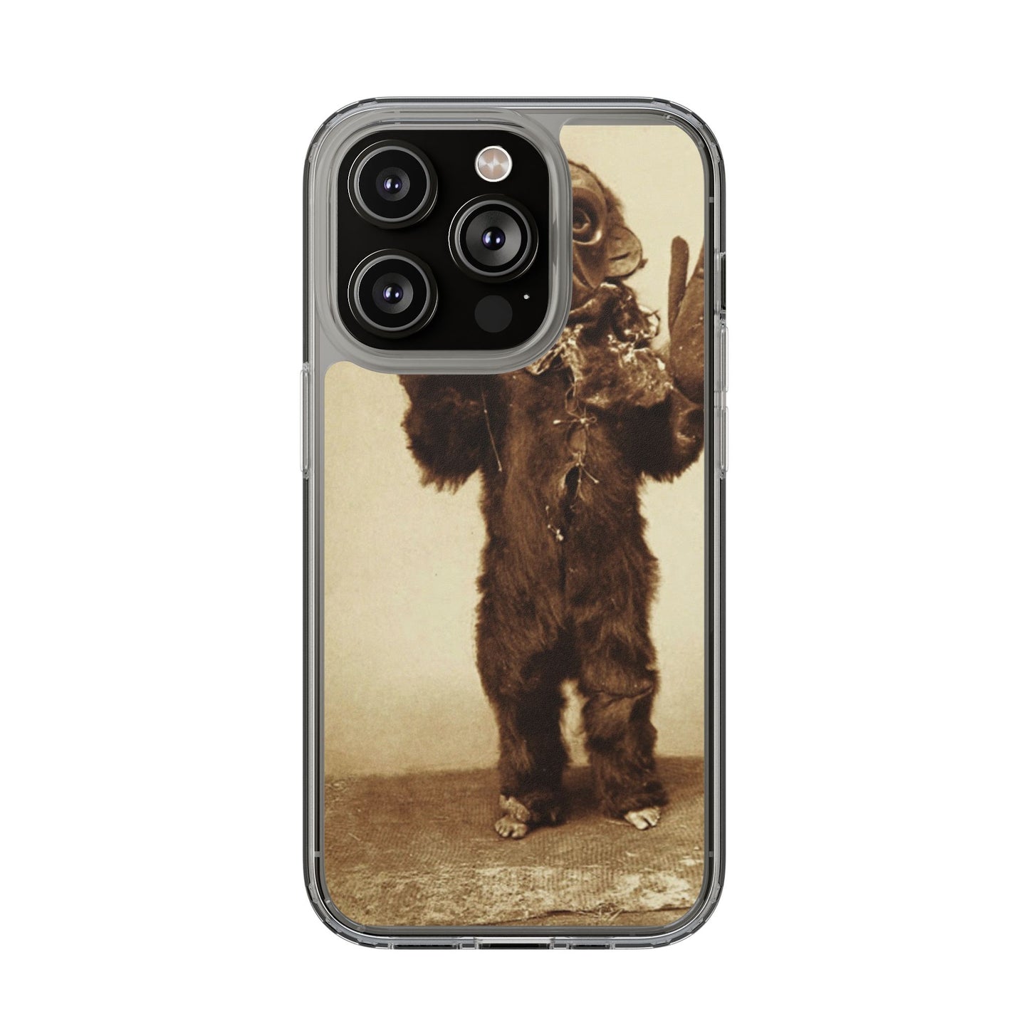 Yei Vintage Monster Clear Phone Case, Unique Phone Cover, Halloween Gift, Retro Style Case, Fun Accessories