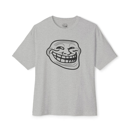 TROLL Funny Graphic Tee, Unisex Oversized Boxy Tee with Troll Face Design, Casual Wear, Gift for Friends, Humor Shirt, Comfortable Everyday Wear