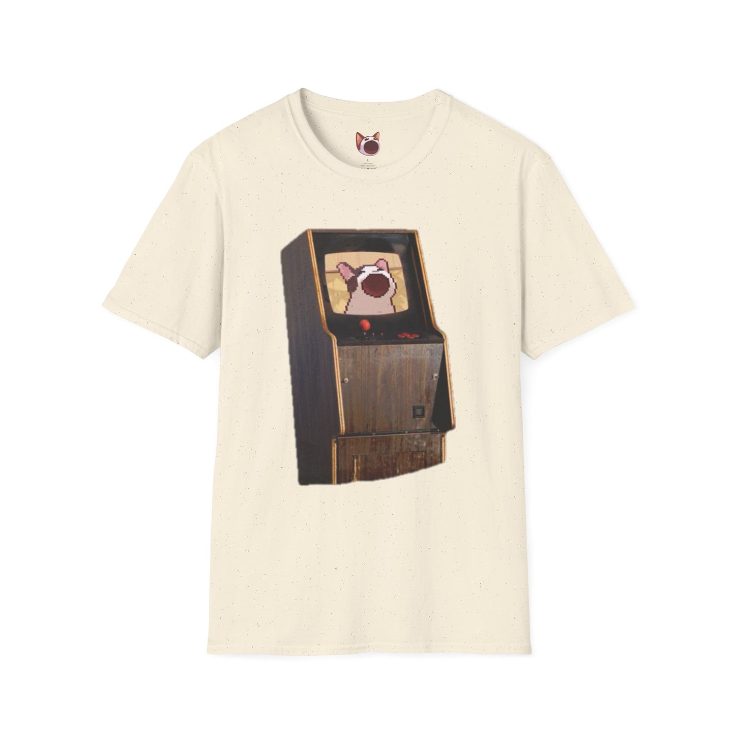 POPCAT Retro Arcade Unisex T-Shirt, Gamer Tee, Vintage Gaming Shirt, Gift for Gamers, Casual Wear