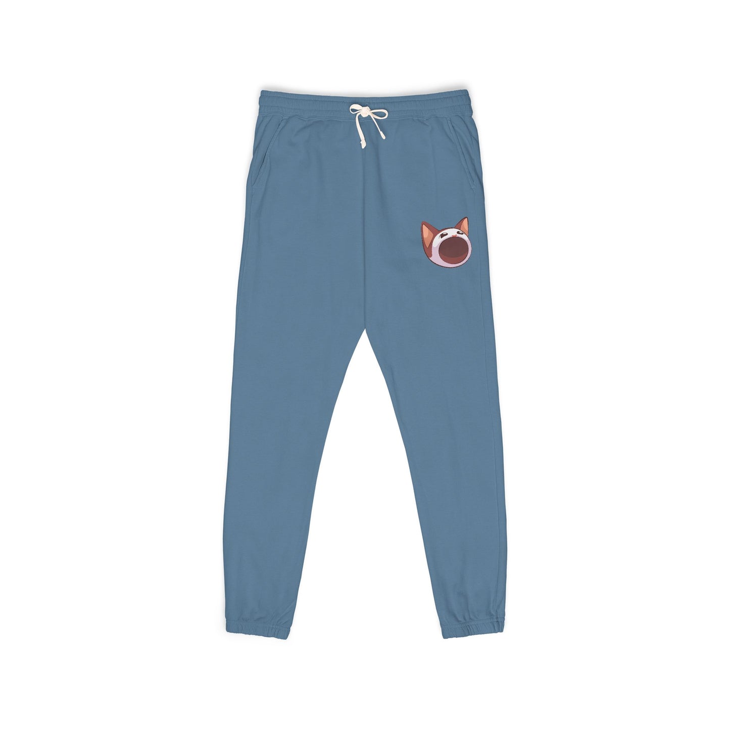 POPCAT Cozy Fleece Sweatpants, Comfortable Lounge Pants, Gift for Cat Lovers, Relaxing Home Wear, Unisex Joggers
