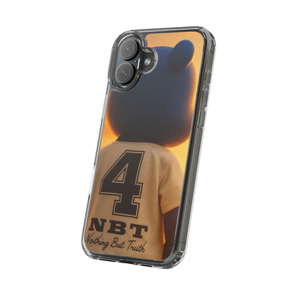 4NBT Trillion Bear Clear Phone Case, Aesthetic Phone Cover, Unique Gift for Animal Lovers, Stylish iPhone Accessory, Perfect for Birthdays