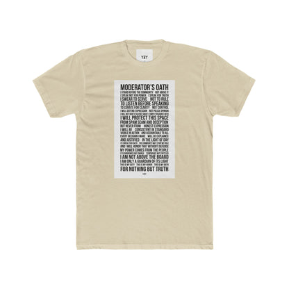 4NBT Moderator's Oath Unisex Cotton Crew Tee, Funny T-Shirt, Gift for Moderators, Social Media Apparel, Casual Tee, Unique Graphic Shirt