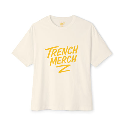 Trench Merch Unisex Oversized Boxy Tee | Casual Graphic T-Shirt for Everyday Style, Gifts for Friends, Summer Comfort, Streetwear Fashion