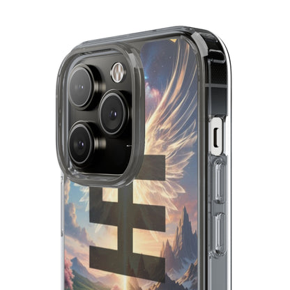 Swasticoin Peaceful Clear Phone Cases, Phone Accessories, Minimalist Design, Nature Lover Gifts, Transparent Phone Cover, Unique Art Case